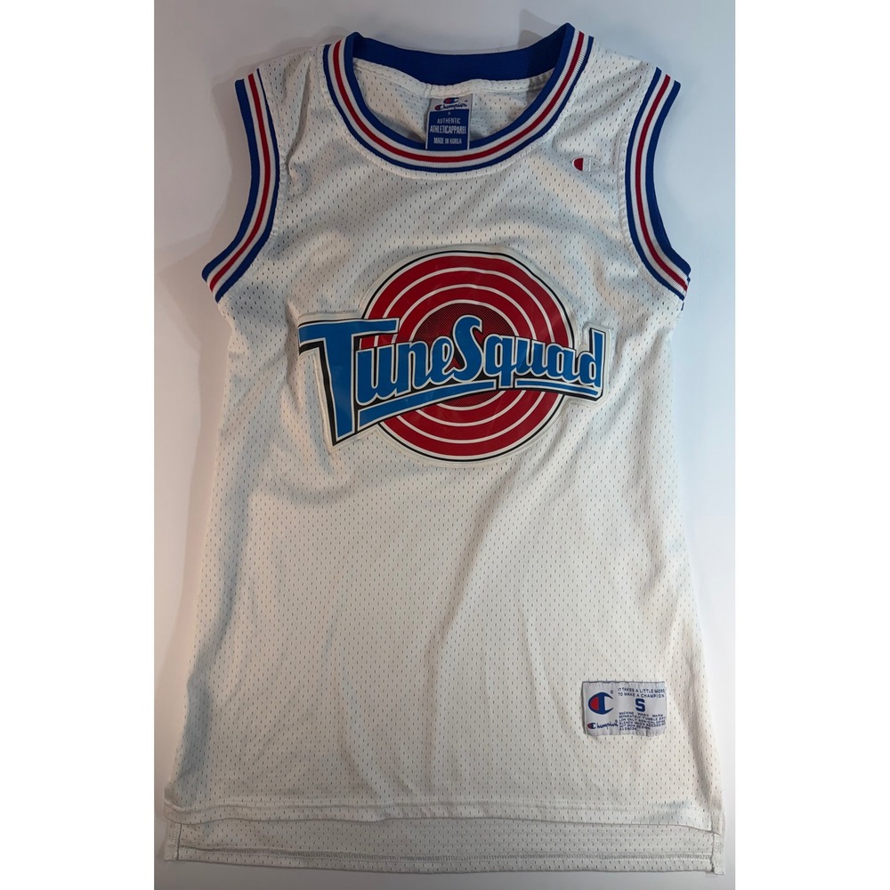 Champion Space Jam Tune Squad Michael Jordan 23 Jersey White Mesh Mens Small